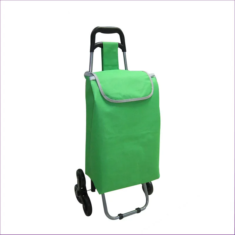 Factory Supply 6 Wheels 600D Trolley Folding Cart Bag Shopping Trolley Cart