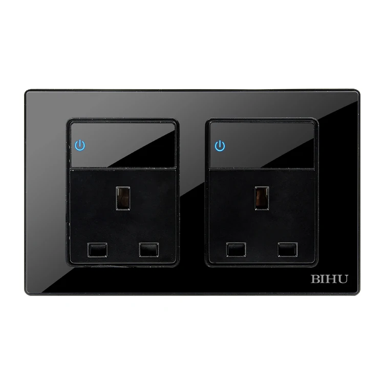 2 Gang переключатель гнездо европейский стандартный двойной Великобритании 13A розетки с Настенные переключатели