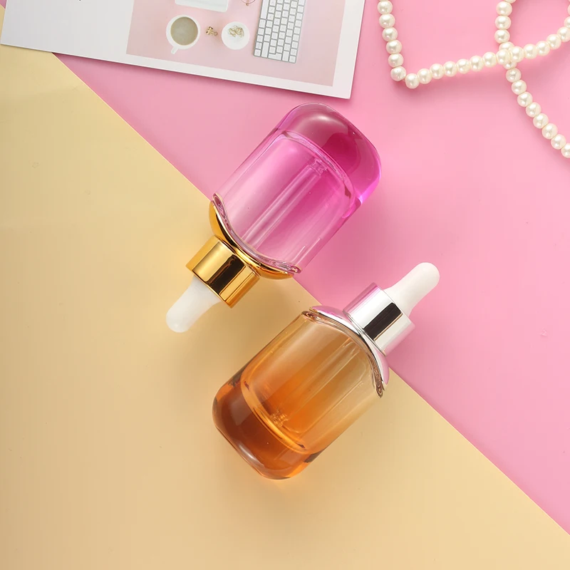 Chinese supplier of high quality shining pump translucent 30Ml serum dropper bottle