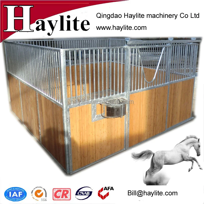 Wholesale bamboo horse stall fence panel box stable equipment with trough