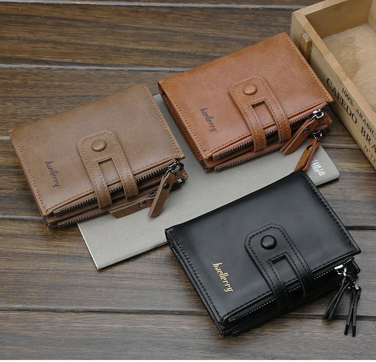 Baellerry 2018 new style male PU leather short section zipper wallet with hasp,coin purse, card holder for men