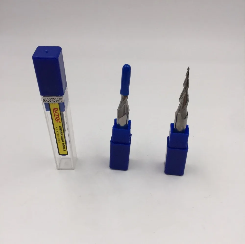 
double flutes slope ball nose bits for acrylic hardwood aluminum relief processing 