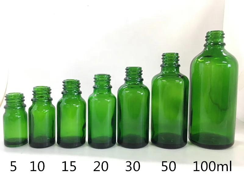 30ml green essential oil glass bottle, glass bottles for essential oils,5ml 10ml 15ml 20ml 30ml 50ml 100ml
