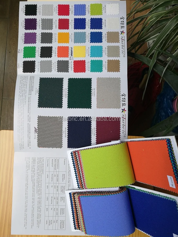 Woven Fabric for Outdoor Garden Beach Applications Sample book