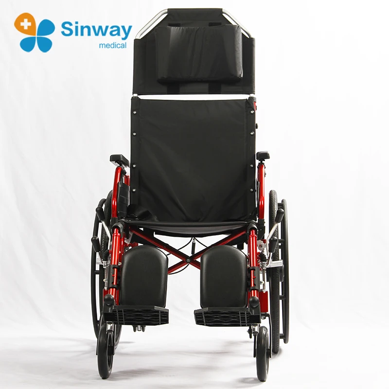 Deluxe Lightweight Foldable High Back Full Reclining Wheelchair