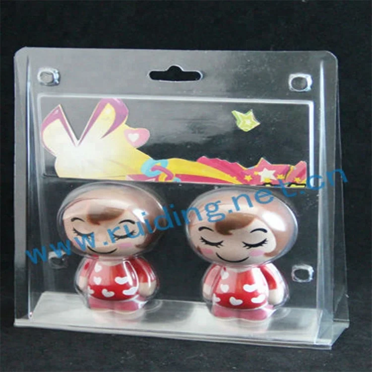 Customed sizes  clear PET PVC plastic standing tri-fold  clamshell  blister packaging for toys