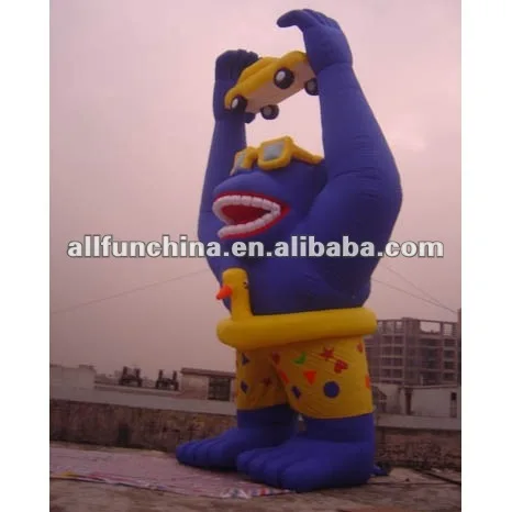 Гигантский надувной персонаж gorilla для рекламы размеров логотипов на