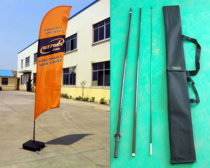 
Strongest Wind Resistance Promo Sharkfin Banner Flag Stand 