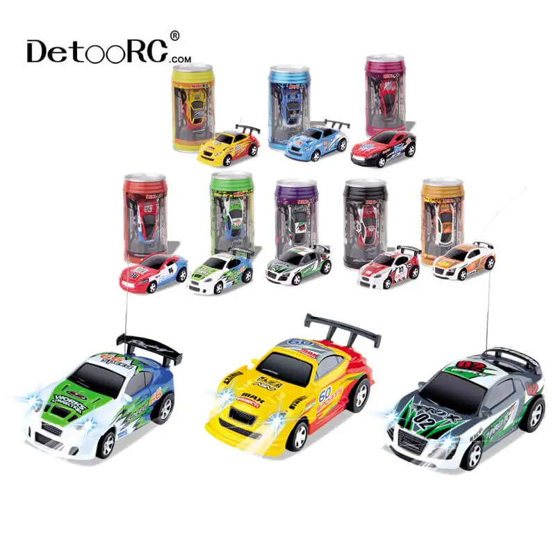Detoo Coke Can Mini RC Car 8 Colors Children Gift Toys rc Mini Electric Car toys