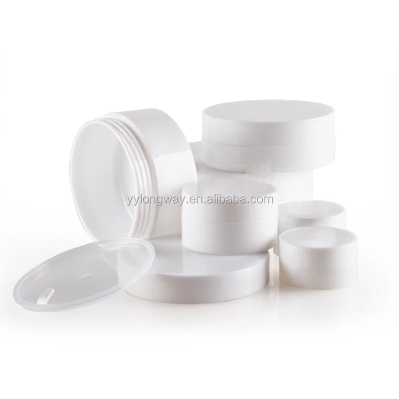 Natural plastic 30g 50g 100g frosted glass cream jar with silver screw cap wholesale