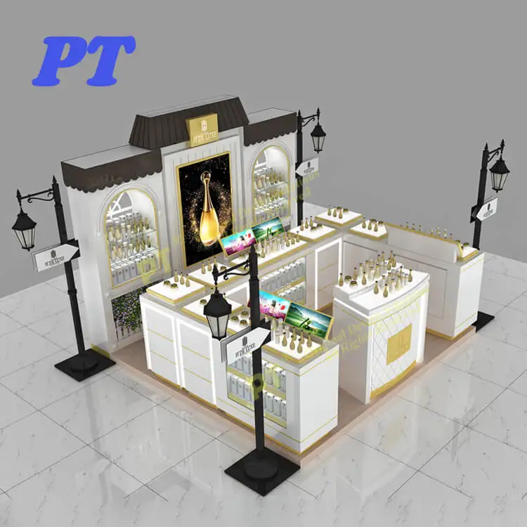 Fragrance Oil Perfume Shop Display Showcase With Stand Ideas For Shop Kiosk Design