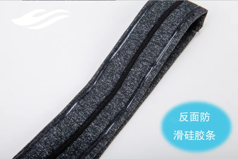 Бесшовные вязаные повязки на голову с противоскользящим силиконовым логотипом для бега/йоги, повязка на голову, Спортивная Повязка