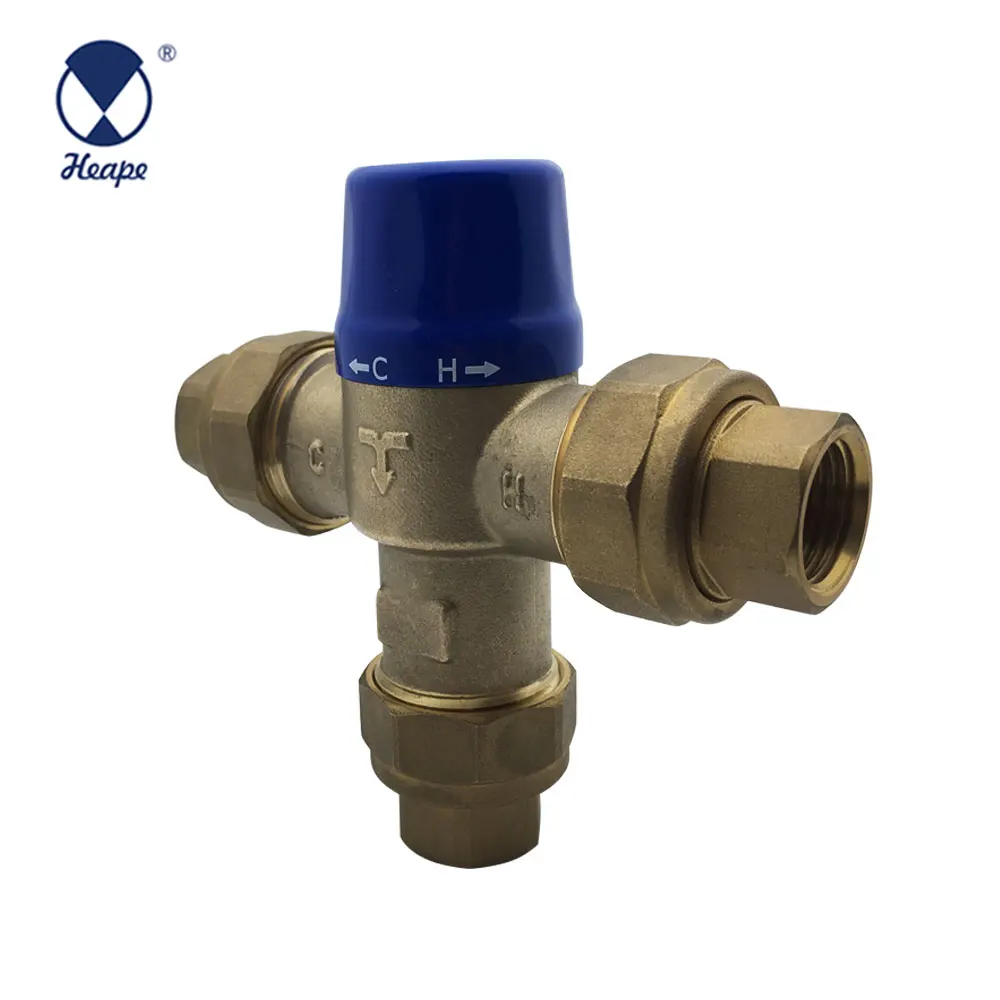HEAPE 1/2' Lead Free Thermostatic Mixing Valve Standard 40℃ - 60℃thermostatic Mixing Valve Water Brass,lead Free Brass Safety