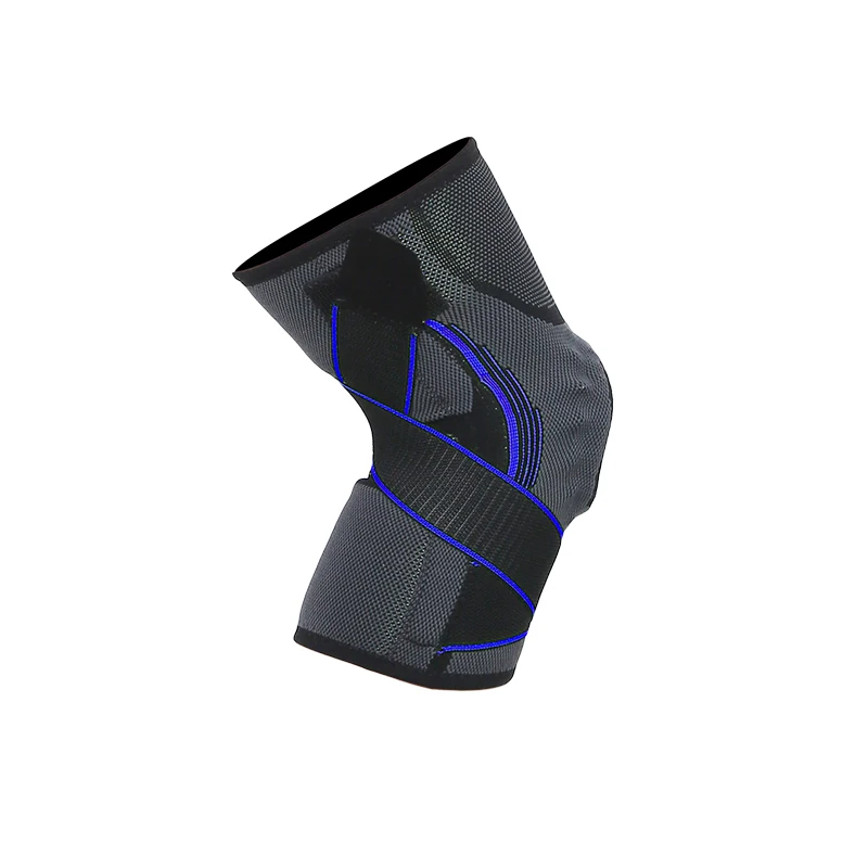 FBA Service Low MOQ Nylon Sports Compression Knee Brace Knee Protector Support Sleeve Pad with Spring Stay and Silicon Pad