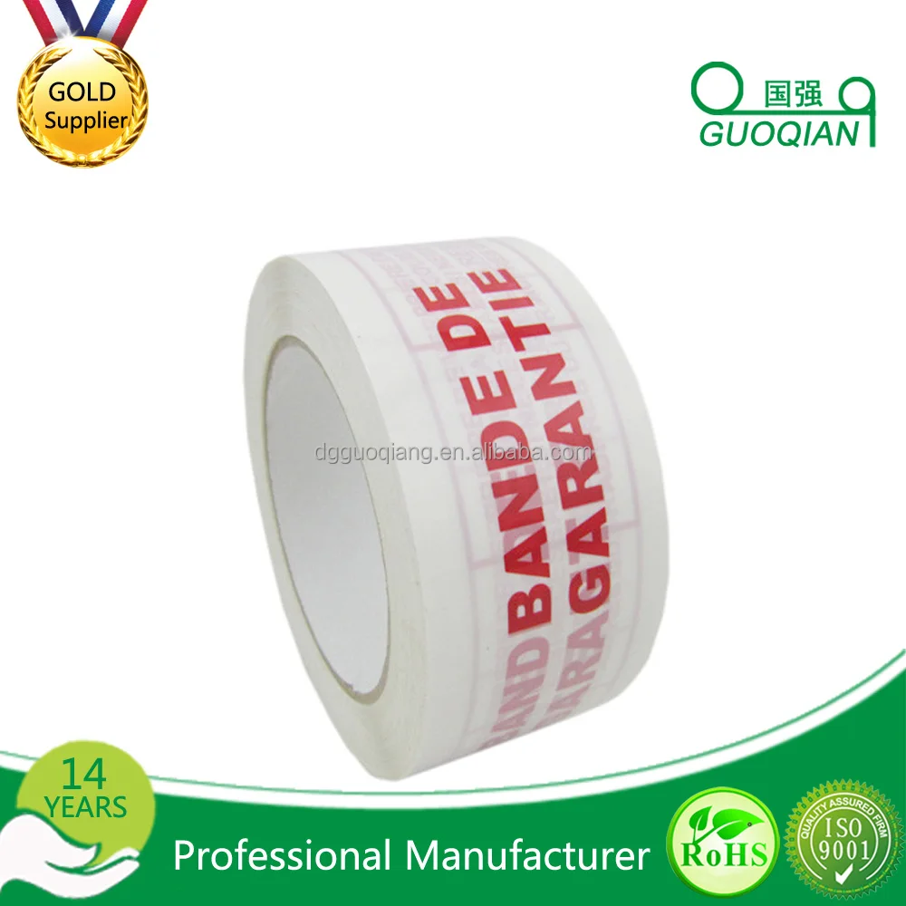 Strong Packing Products Custom Bopp Fragile Tape For Packing And Warning