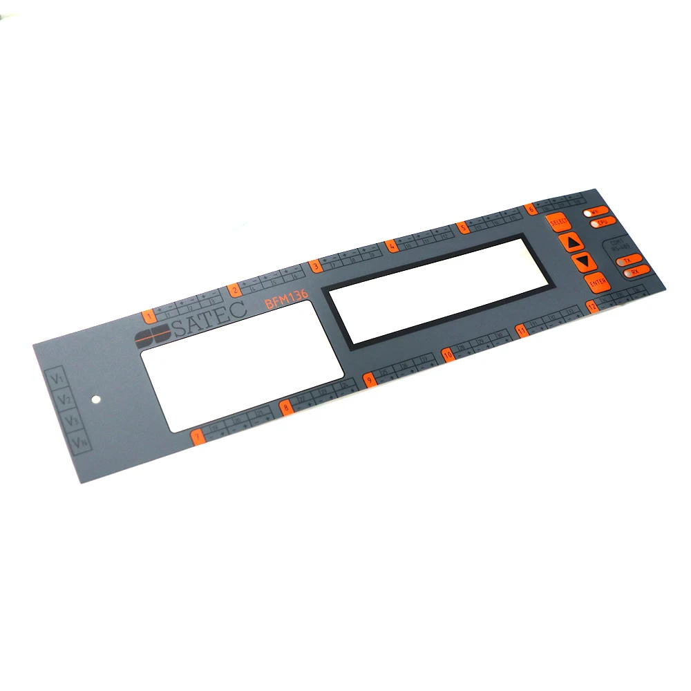 Economical custom membrane switch button panel with transparent LCD screen