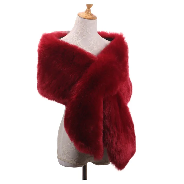 
New Crossover Fur Scarf Multicolor Imitation Fur Shawl Fluffy Faux Fur Scarves 
