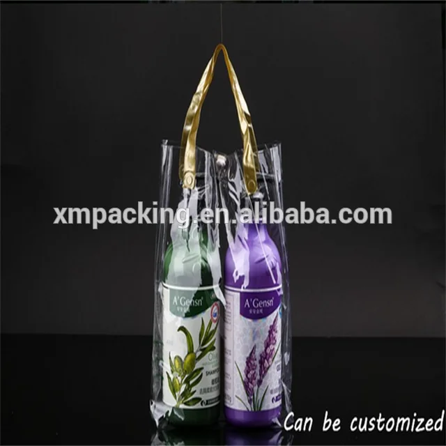 Very popular transparent PVC various trim backpack cosmetic bag for supermarket