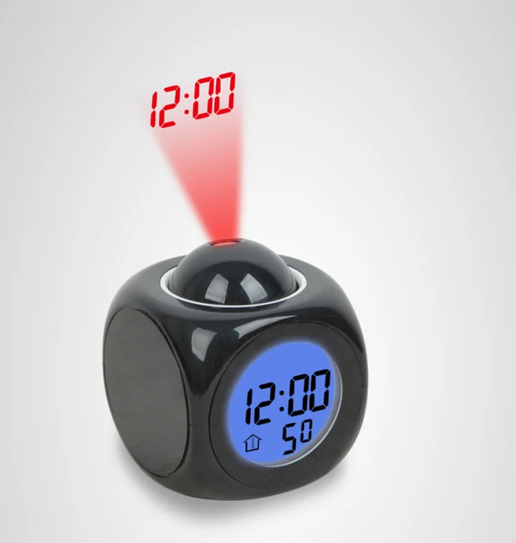 New Design Multi-function LED Digital Colorful Voice-time Projection Electronic Alarm Clock For Bedroom