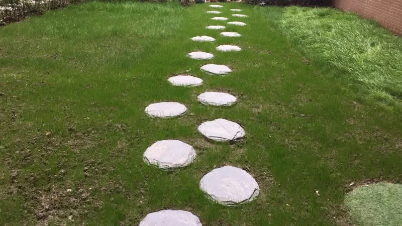 Thick Natural Surface Dia30cm Decorative Garden Stepping Stones Irregular Slate Outdoor Stepping Garden Paving Decorative Stone