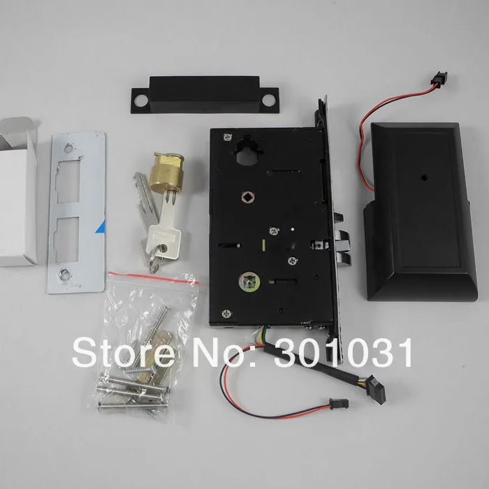 Battery box inside long mortise electronic hotel lock PY-8360