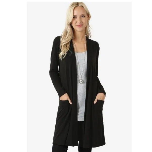 Женский легкий кардиган-кимоно с длинным рукавом, свободного покроя