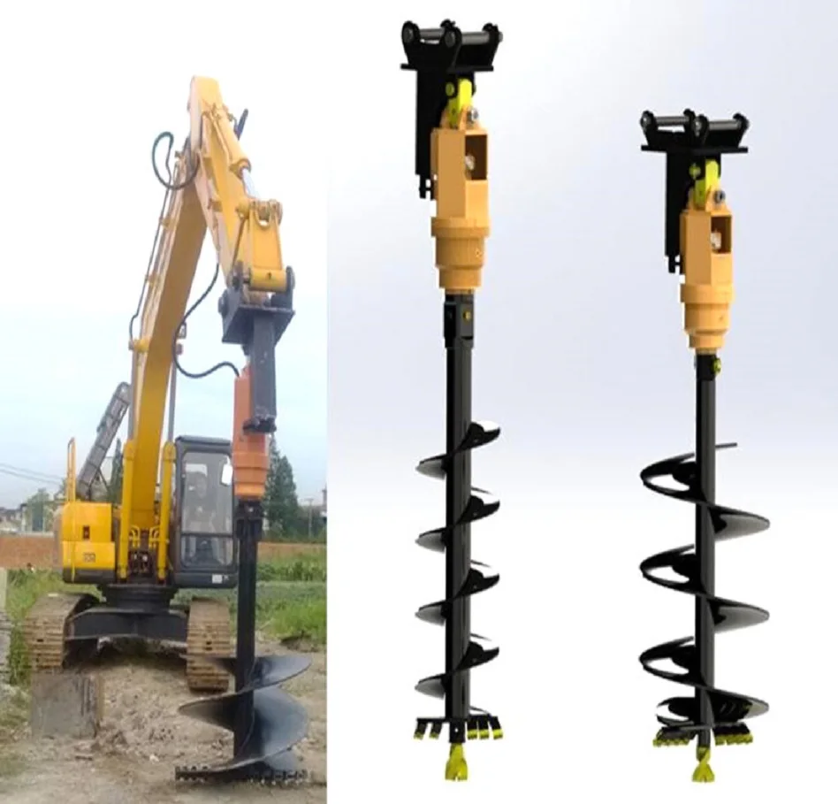 alibaba China skid steer loader attachment hydraulic earth rock auger drill