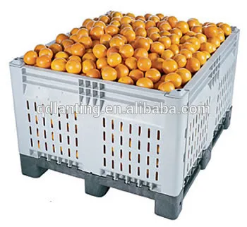 Вентилируемая пластиковая Штабелируемая коробка для европоддонов