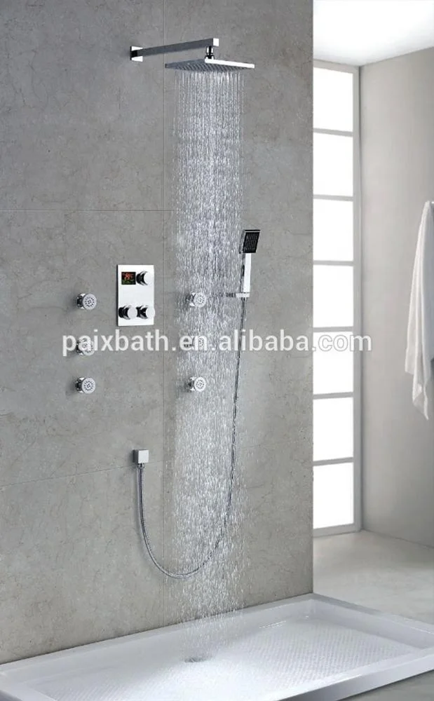 
Hot selling electricity digital display thermostatic bathroom shower faucet 