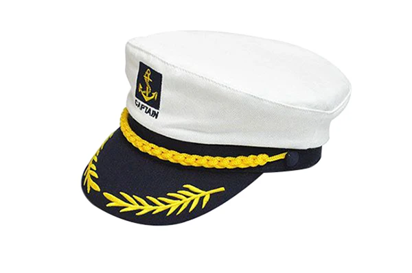 High Quality Promotional White Custom Captain Sailor Hat
