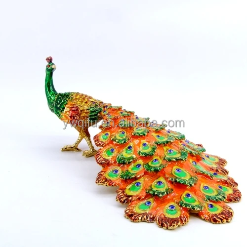 wedding gift favor jewelry box peacock christmas decorations(QF4305)