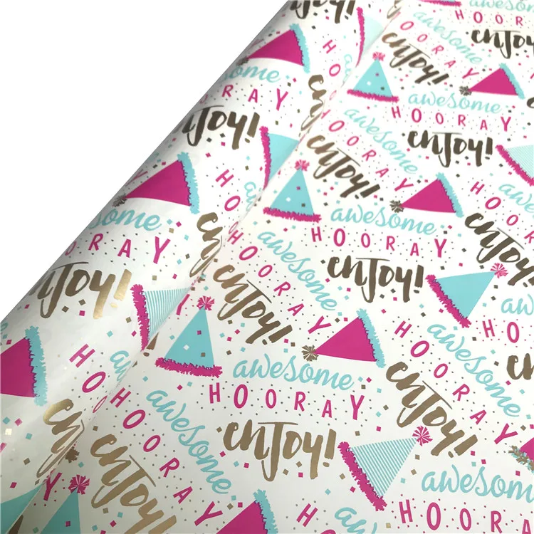 
Wholesale Ink Color Flower Foil Wrapping Paper Double Sided Paper Clothing Wrapping Papers 