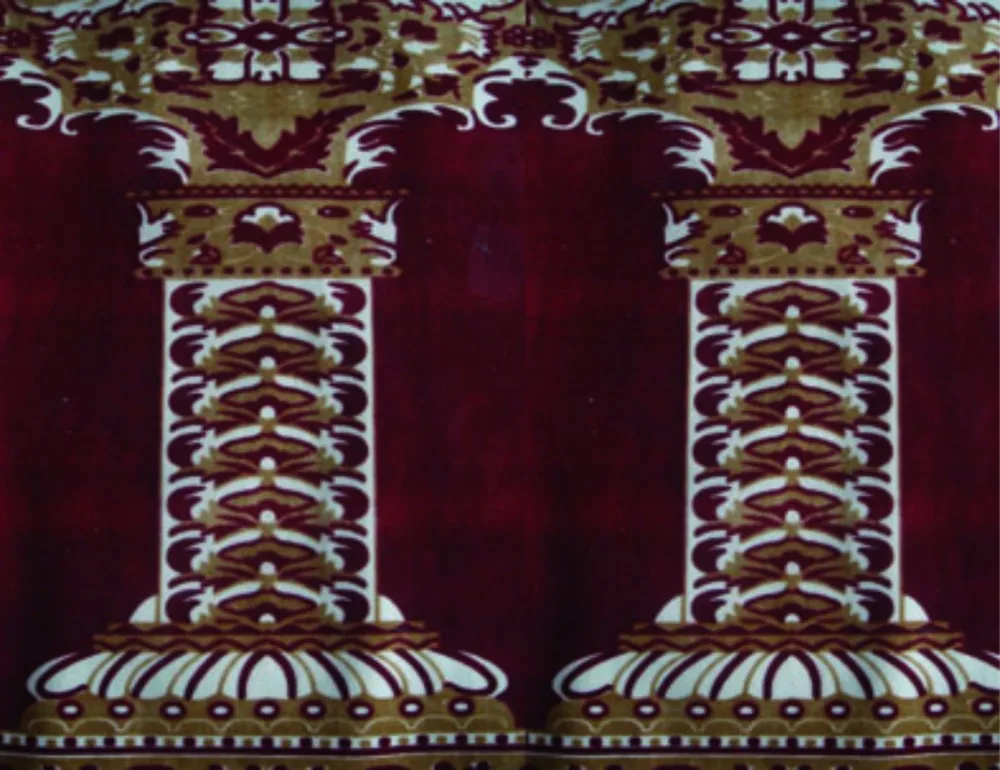 Persian design printed mosque masjid prayer carpet in roll