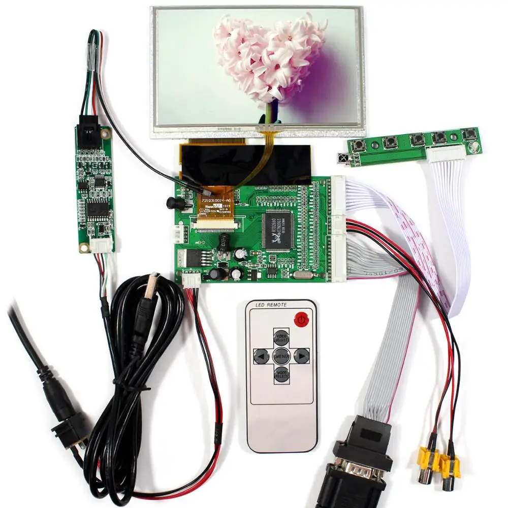 
VGA AV LCD Controller Board with 5.0 Inch tft lcd Touch Screen <span style=