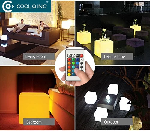 led cube 50x50x50 Manufacture glowing furniture modern RGB LED plastic light cube