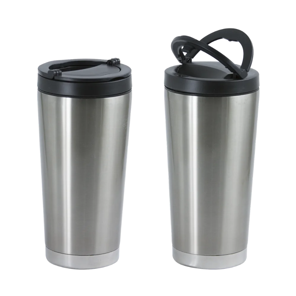 orca 16oz Sublimation Coating Stainless Steel Bottle Thermos Advanced Mug with Portable Handle All Silver