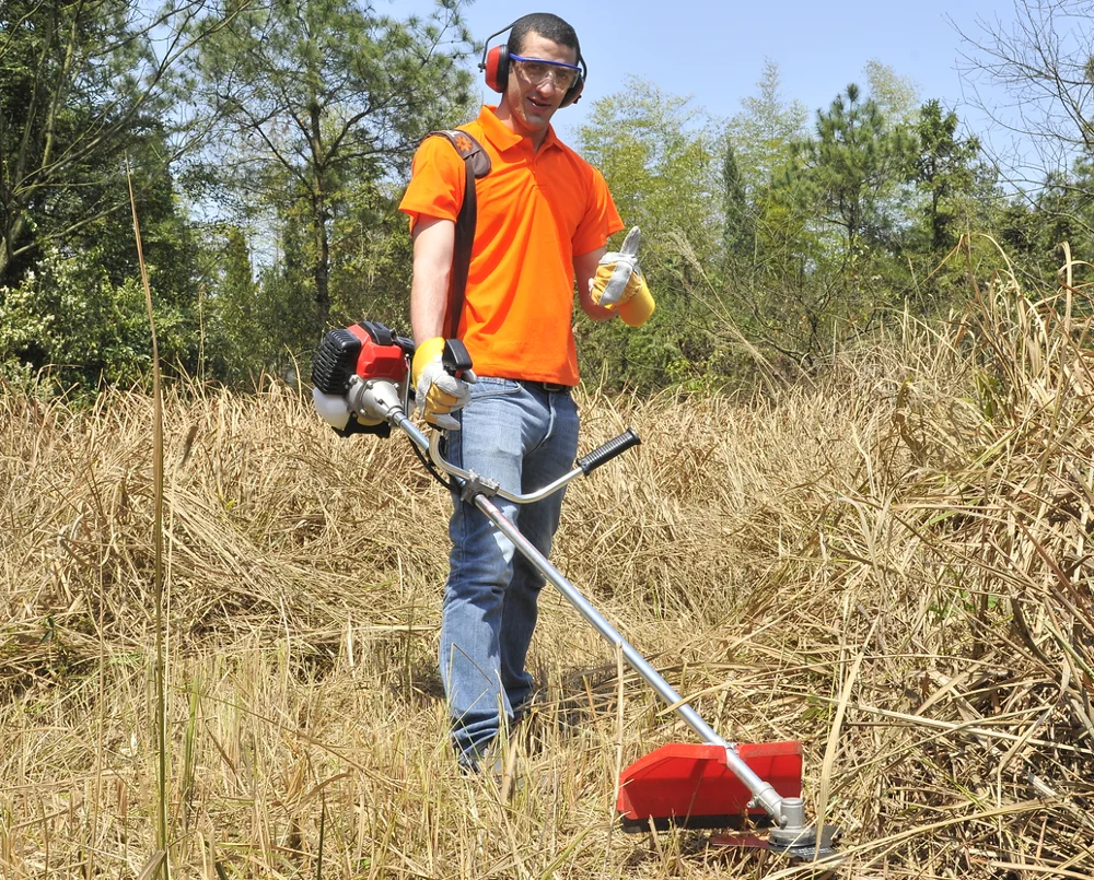 52cc heavy duty 2 in 1 petrol strimmer, grass trimmer, brush cutter, 3T blade