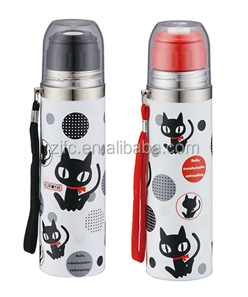 
Plastic lid stainless steel bullet vacuum flask 