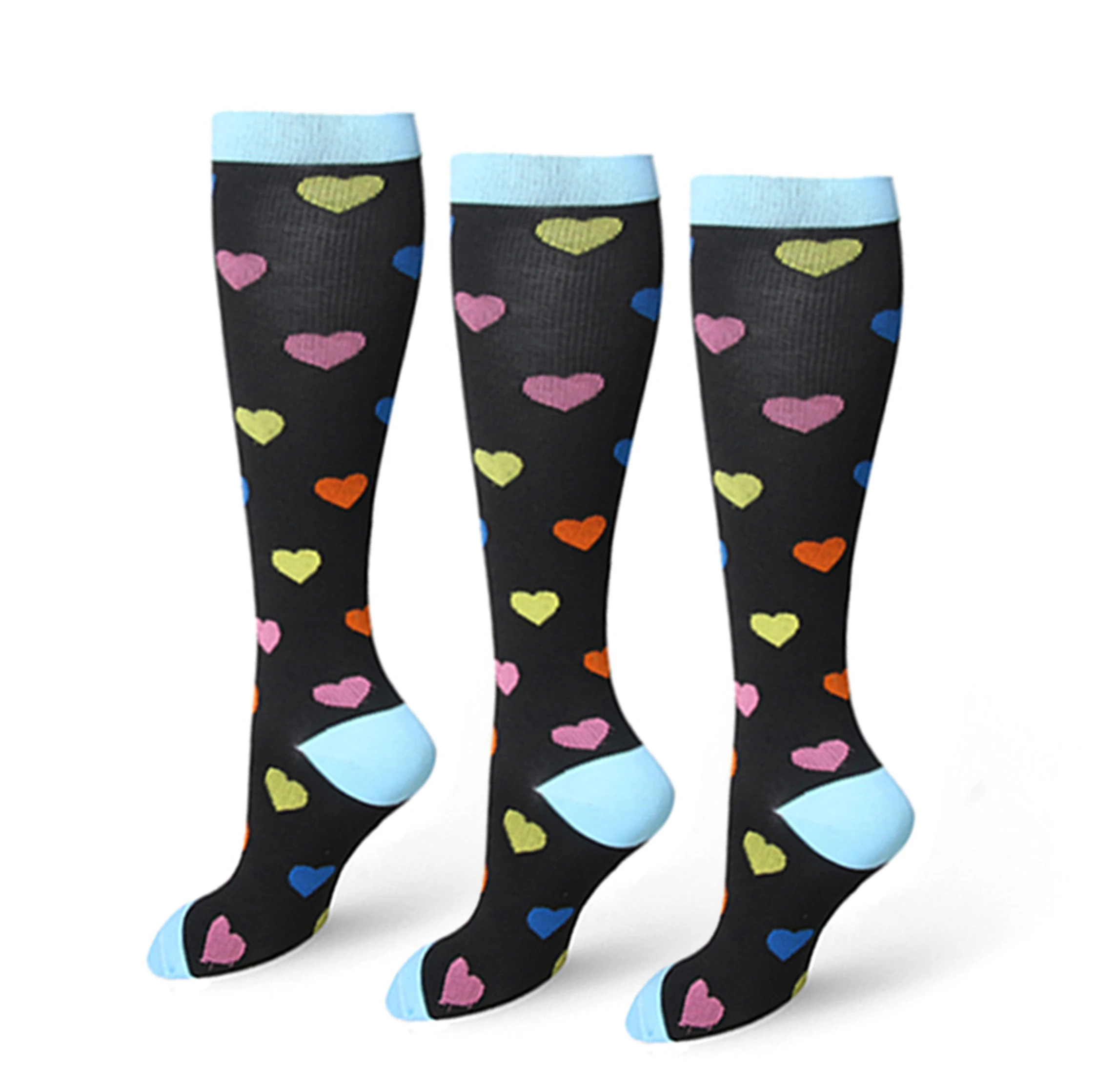 Custom Logo Outdoor Crew Socks Athletic Sport Sweat-Absorbing Cycling Socks Compression Christmas For Embroidery Silk Stockings