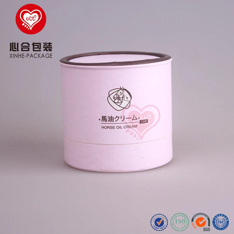 
Display 8.3 X 7 cm paper packaging tube for horse oil jar/Round cylinder paper cardboard box with plastic tray 