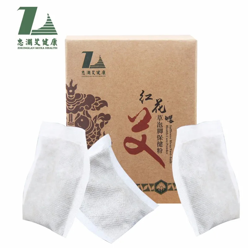 
safflower moxa foot bath health care bag wormwood soak powder with high quality 