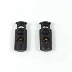 Black Color Plastic End Spring Elastic Rubber Cord Lock