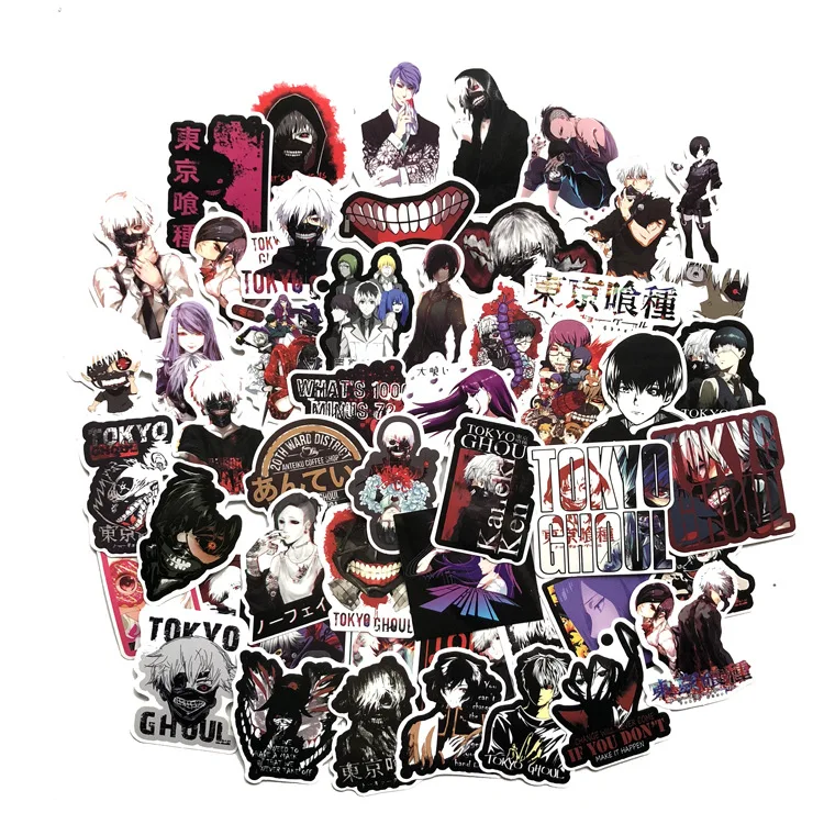 Tokyo Ghoul 50 pcs stickers Japan Anime horror series stickers skateboard luggage box stickers