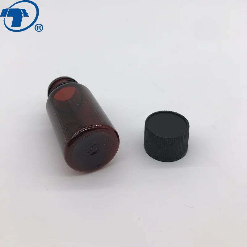 
Cleaning shop Pharmaceutical 25ml empty PET plastic Amber liquid small bottle with screw cap 