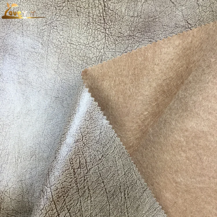wholesale faux leather suede knitted upholstery sofa fabric