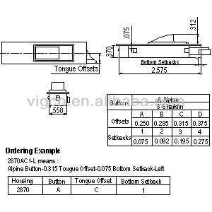 Hung Window Sliding window latch window lock 2870 L/R