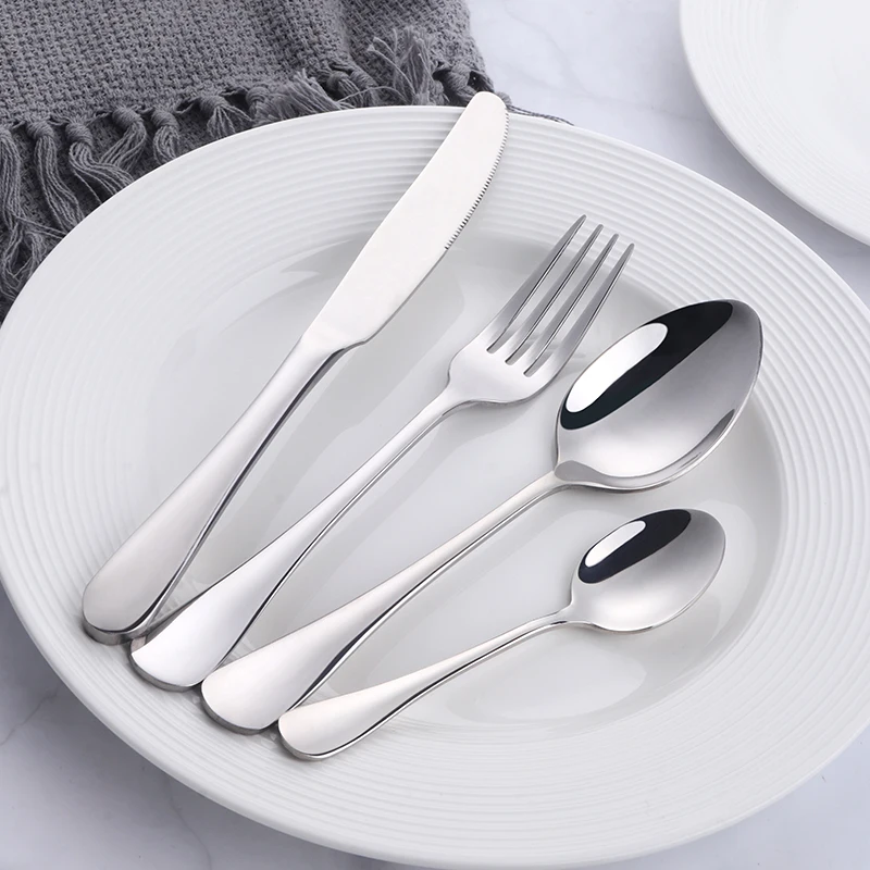 Jieyang Gold Plated Stainless Steel Flatware Wholesale Rose Gold Cutlery Set for Wedding
