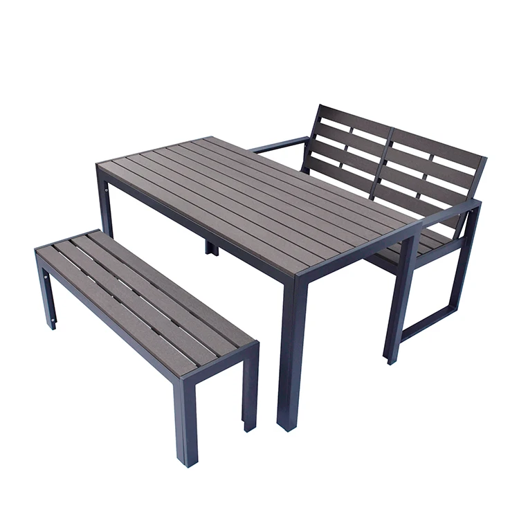 DIY Hotel Aluminum WPC Rattan Patio Set Outdoor Furniture
