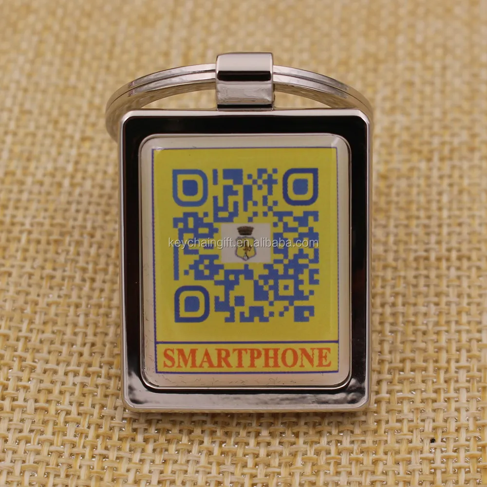 Promotional Custom Metal Square HS Code for Keychain