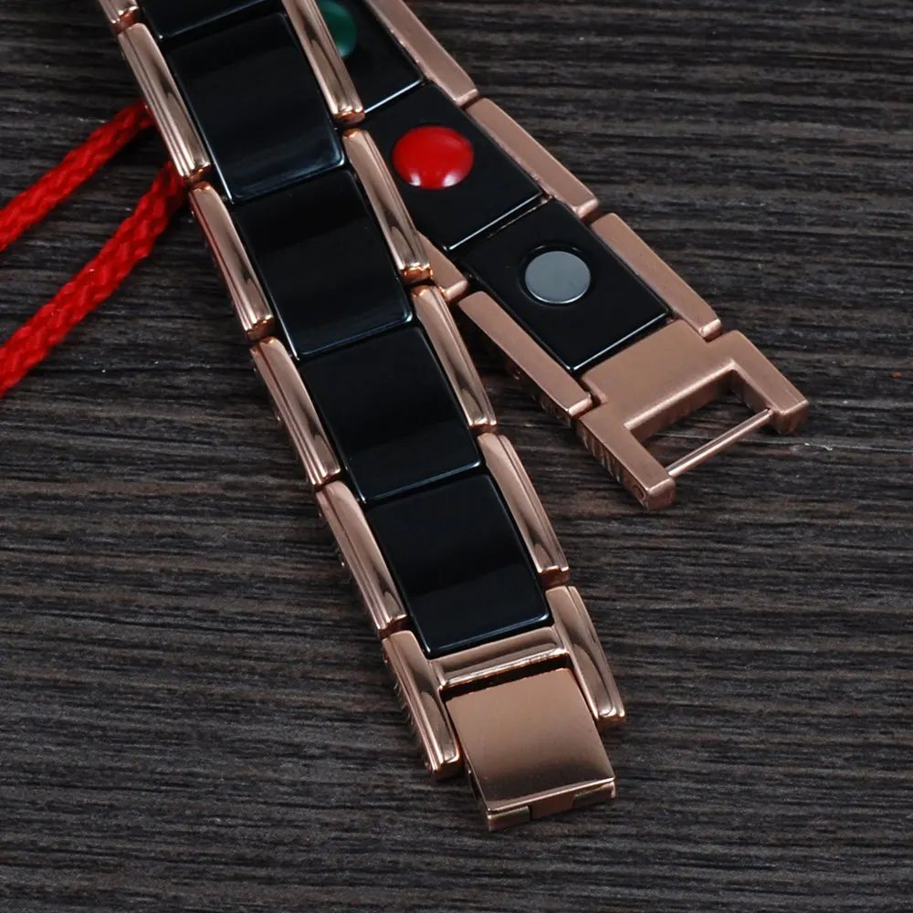 Energinox Manufacturer Mens Italy Health Benefit Black Ceramic Bracelet